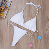 Uniwim Sexy Micro Bikini Sets Thong Triangle Swimsuit Brazlian Bathing Suit Summer Solid Swimwear Biquini Swimming Pool Beachwear 2024