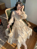 Uniwim Court Vintage Fairy Dress Women Sweet Ruffles High Waist Elegant Princess Dress Female 2022 Summer Casual Classy Party Dress New