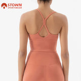 Uniwim Sports Bra Nude Yoga Vest Double-sided Brushed Lycra Sexy Sling Beauty Back Fitness Push Up Sports Women Underwear