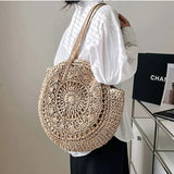 Uniwim Theo Shoreline Round Straw Tote Bag