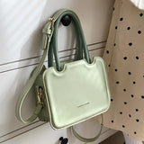 Uniwim Fashion Wild Women Handbag New Premium Texture Solid Color Little Square Pack Korean Version Casual PU Leather Shoulder Bag