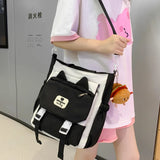 Uniwim School Student Book Transparent  With Hairballs Cute Women New Shoulder Bag Girls Crossbody Bag