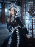 Uniwim Miao Clothing Female Girlfriends Autumn and Winter Photo Miao' S Girl's Improved Ethnic Style Tujia Dress Long New