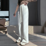 Uniwim Grey Sweatpants Autumn Casual Wide Leg Long Pants for Girls and Students Trousers Black Pants Women