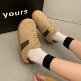 Uniwim 2024 Winter New Sneakers for Women Suede Fashion Sport Flat Shoes Maillard Wide Toe Casual Walking Comfortable Tennis