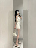 Uniwim 2024 Casual Y2k Crop Tops + Mini Skirts Korean Fashion 2 Piece Sets Sexy Fashion Pant Suits Chic Outwear Even Party Clothing