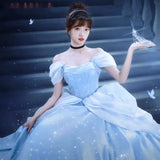 Uniwim Blue Prom Dress Engagement Jacquard Dress France Vintage Sweet Korean Princess Fairy Dress Evening Party Dress