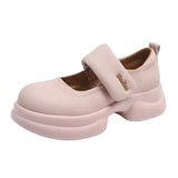 Uniwim Korean version of moccasins Mary Jane shallow mouth single shoes summer new thick sole round head low heel outdoor casual shoes