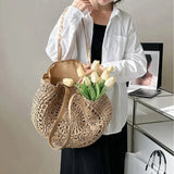 Uniwim Theo Shoreline Round Straw Tote Bag