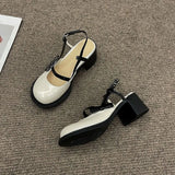 Uniwim Mary Janes Platform Shoes Summer Buckle Bow Round Toe Sweet Casual Shoes Lolita Hollow Fairy Elegant Sandals Woman Shoes