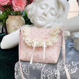 Uniwim Sweet Cute Shoulder Bag for Women Canvas Flowers Elegant Fashion Crossbody Bag Small Casual Vintage Aesthetic New Handbag