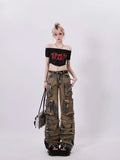 Uniwim Women's Y2k Baggy Cargo Jeans Harajuku Denim Trousers Aesthetic Punk Jean Pants Vintage Japanese 2000s Style Trashy Clothes 2024