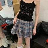 Uniwim Plaid Skirt Women Mini Skirt Japanese Style Ruffle Layered Short Skirts Cute Streetwear Vintage Harajuku Preppy Skirt