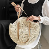 Uniwim Theo Shoreline Round Straw Tote Bag