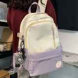 Uniwim College Student Ladies Cute Backpack Large Women Female Harajuku School Bags Book Kawaii Backpack Nylon Girl Trendy Bag Fashion