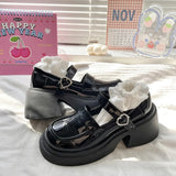 Uniwim Women Platform Basic Mary Jane Shoes Prepppy Style Leather Heart Lolita Shoes Japanese Jk Female High Heel Shoes