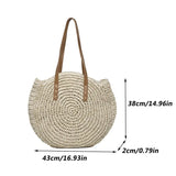 Uniwim Theo Shoreline Round Straw Tote Bag