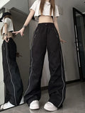 Uniwim  Y2k Techwear Streetwear Sweatpants Women Korean Style Hip Hop Harajuklu Cargo Pants Lady Wide Leg Joggers Trousers 2024