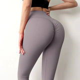 Uniwim Women's Seamless Yoga Leggings Fitness GYM Pants High Waist Elastic Sexy Hips Tight Peach Buttocks Quick Dry Breathable Pants