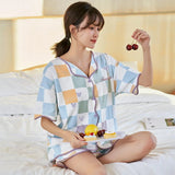 Uniwim Spring Cardigan Lapels Nightwear Girls Young Women's Pajama Sets Pyjamas Loose Sleepwear Female Loungewear Pijama Mujer Homewear