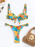 Uniwim Push Up Bikini Micro Bikinis Set Womens Swimsuit Sexy Female Swimwear Floral Bathing Suit Thong Biquini Swimming Suits