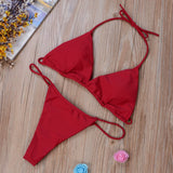 Uniwim Sexy Micro Bikini Sets Thong Triangle Swimsuit Brazlian Bathing Suit Summer Solid Swimwear Biquini Swimming Pool Beachwear 2024