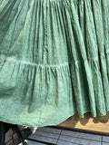 Uniwim Lotus Leaf Green long Skirt ETJ 2024 traf Spring/Summer Elastic Waist Holiday Feng Shui Wash old long skirt