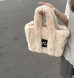 Uniwim Casual Plush Tote Bag Women Autumn Winter Fur Large Capacity Handbag Ladies Harajuku Aesthetic Messenger Bag Handbags