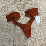 Uniwim Bikini Sexy Women Swimsuit Female Swimwear 2024 Bikini Set Push Up Swimming Suit Solid Beachwear Brazilian Thong Biquini