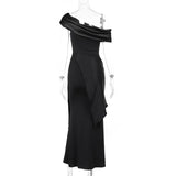 Uniwim 2024 Party Evening Dresses Elegant Black Slash Neck Maxi Dress For Women Fashion Short Sleeve Bodycon Banquet Vestidos Female