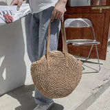 Uniwim Theo Shoreline Round Straw Tote Bag