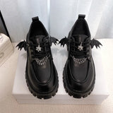 Uniwim Metal Chain Platform Lolita Gothic Shoes Woman 2025 Spring College Style Patent Leather Pumps Women Japan School Uniform Shoes