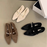 Uniwim 2024 New Temperament Pointed Hair Shoes A Word Diamond Suede Shoes Autumn and Winter Lazy Warm Cotton Shoes Women