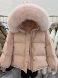 Uniwim Women Pink Hoodies Parka Jacket Overcoat Warm Thicken Coat Korean 90s Vintage Harajuku Padded Jacket Clothes Winter Autumn 2024