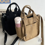 Uniwim Women Crossbody Bags Canvas Solid Color Casual Tote Bag Messenger Bag Shoulder Bag Brand Designer Simplicity Girl's Shoulder Bag