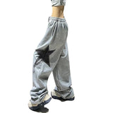 Uniwim Women's Pants Fashion High Waist Hip Hop Trousers Woman Loose Jogging Sweatpants Casual Pant Wide Leg Trousers Streetwears New