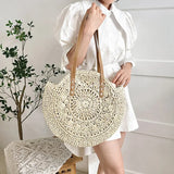 Uniwim Theo Shoreline Round Straw Tote Bag