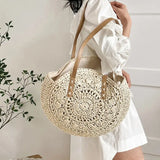 Uniwim Theo Shoreline Round Straw Tote Bag