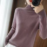 Casual Autumn Winter Women Sweaters Turtleneck Long Sleeve Thick Warm Pullovers Fashion Korean Knitwears Basic Jumpers 2024