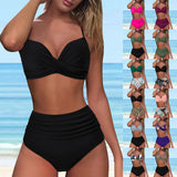 Uniwim Luxury High Waist Bikini Set Two Piece Swimsuit Women Push Up Y2k Swimwear Tankini Summer Beach Mujer купальник Swimming Suit