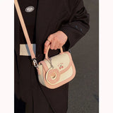 Uniwim Autumn Winter Cute Junior High School Square Bag Japanese Biscuits Handbag Single Shoulder Crossbody Pack Strap Pendant Fashion