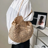 Uniwim Theo Shoreline Round Straw Tote Bag