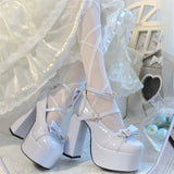 Uniwim Star Bow Platform Heels Shoes SE22762