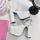 Uniwim Star Bow Platform Heels Shoes SE22762