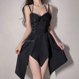 Uniwim Outfit Ideas Sweetheart Hollow Out Sexy Irregular Bow Dress