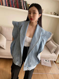 Uniwim New 2024 Sleeveless Waistcoat Pockets Streetwear Oversized Spring Autumn Women's Denim Jeans Jackets Tops