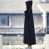 Uniwim Outfit Ideas Women Hooded Cotton Dress Coat Casual Loose Robes Long Sleeves Cardigan Dress