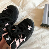 Uniwim Gift Blokette Aesthetic Pink Bow Sneakers