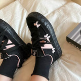 Uniwim Gift Blokette Aesthetic Pink Bow Sneakers