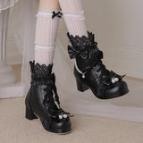 Uniwim Christmas Gifts Sweet Bow Beaded Women's Boots